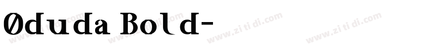 0duda Bold字体转换